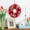 12.5" Artificial Spring Wreath with Mixed Flowers and Berries Seasonal Door Accent